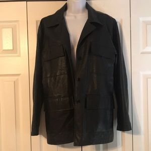 Nasty Gal Faux Leather Jacket with Flap Pockets Womens Size 4
